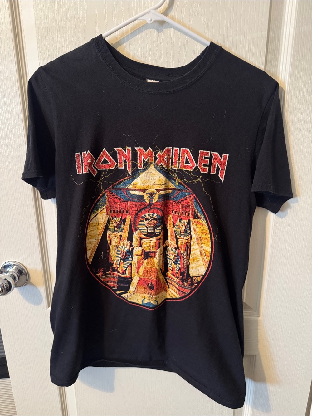 Gildan Black Graphic Band Tee with Multicolor Print